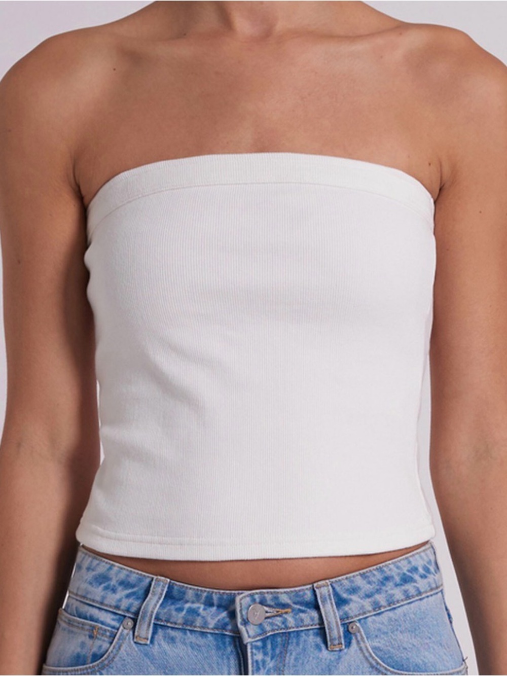 ABRAND Heather Icon Tube Top Ribbed M